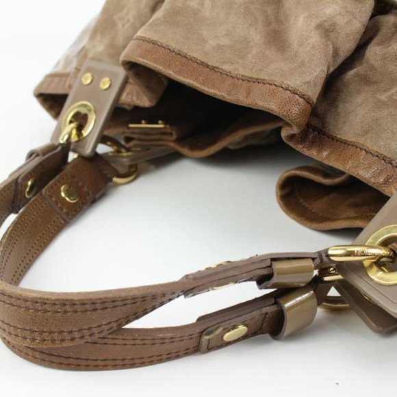 Louis Vuitton Brown Suede x Patent Irene Coco Hobo Bag 67lk322s - Picture 6 of 12